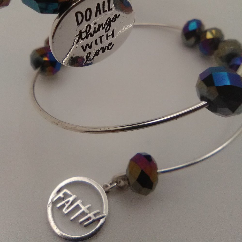 Do All Things with Love & Faith Crazy Wrap Bangle
